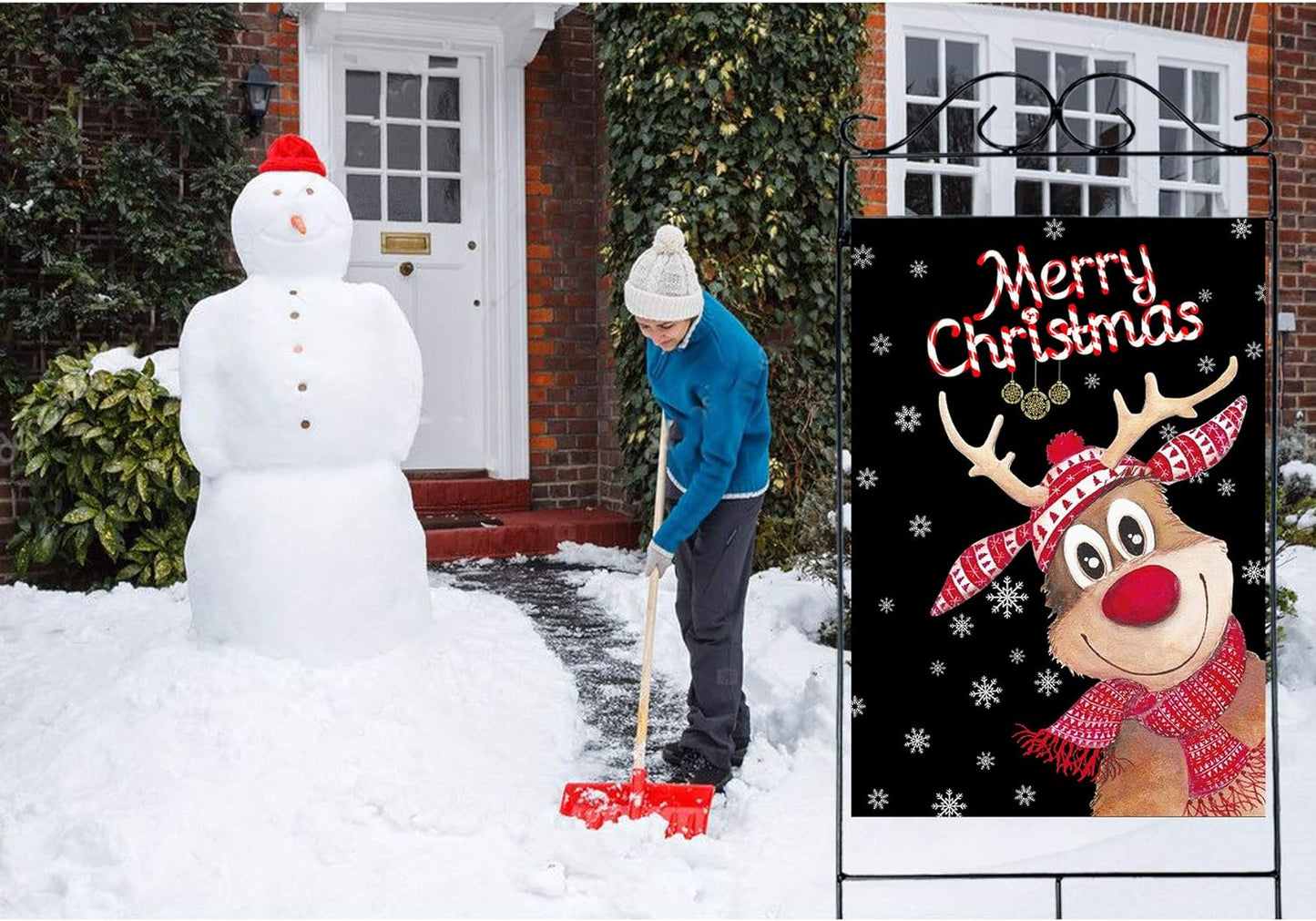 Christmas Flags - 28 X 40 Inch Outdoor Garden House Flags for Christmas Decoration